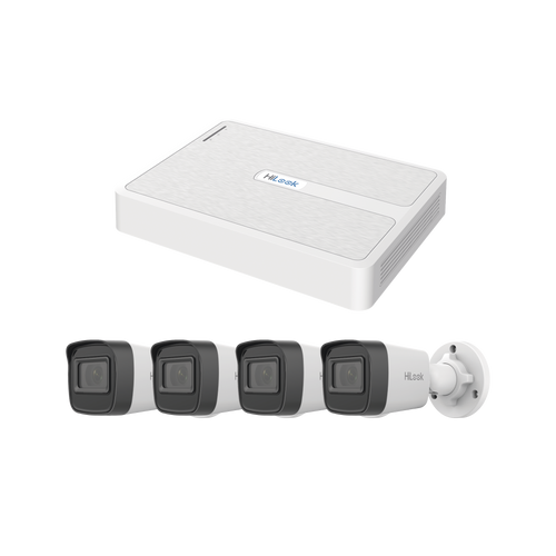 Kit IP 2 Megapixel / NVR de 8 Canales con 8 Puertos PoE / 4 Cámaras IP Bala para Exterior