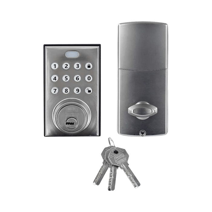 CERRADURA DIGITAL YED 210 / ACCESO POR CÓDIGO Y LLAVE / AUTOBLOQUEO AUTOMÁTICO / INSTALACIÓN FÁCIL / 20 CÓDIGOS / PROTECCIÓN IPX5 / FUNCIONA CON 4 PILAS AA / MODO SILENCIOSO